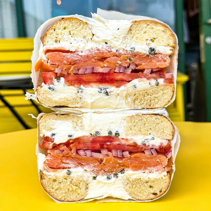 Coldspoon Lox-y Bagel with smoked salmon